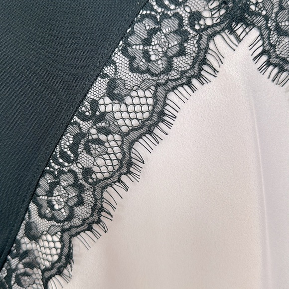 Worthington 2 Piece Short Sleeve Blouse M Light Pink & Lace Pleated Skirt Pink 8 - Picture 3 of 13